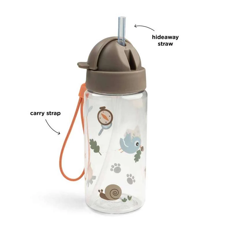 Done Deer Drikkeflaske m. sugerør - Tiny Trails - 350 ml - Sand