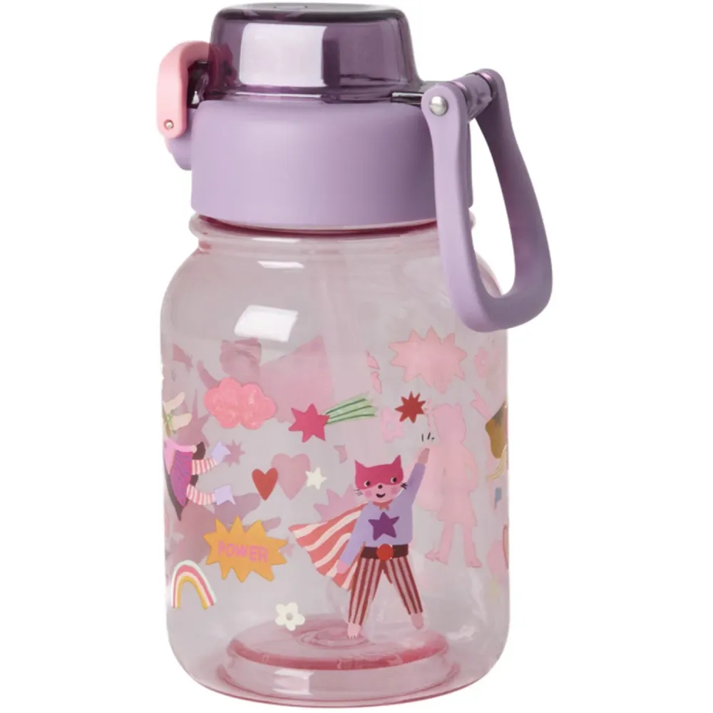 Rice Plastic Kids Drinking Flaske Med Hero Print - 700 Ml