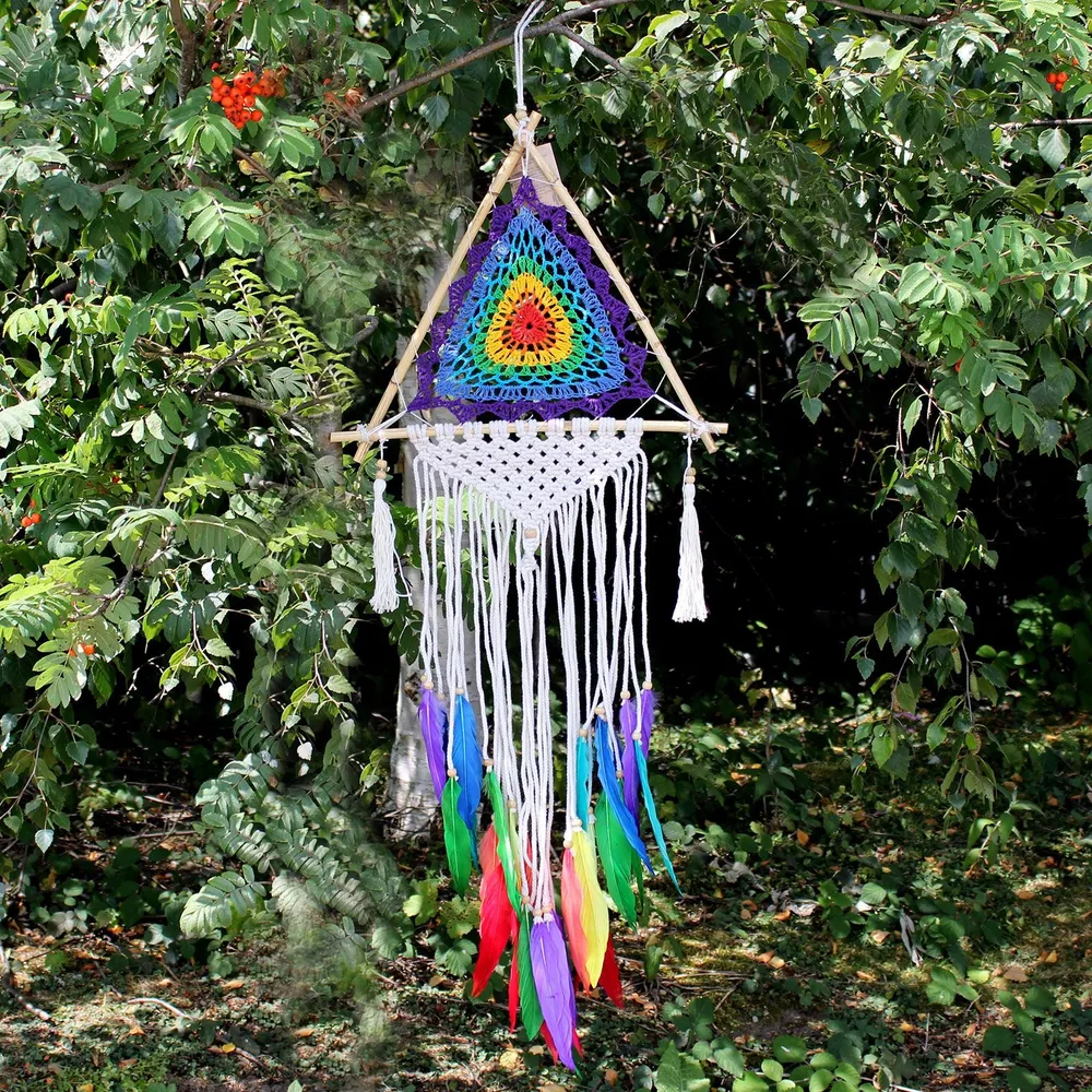Drømmefanger pyramide vegghengende