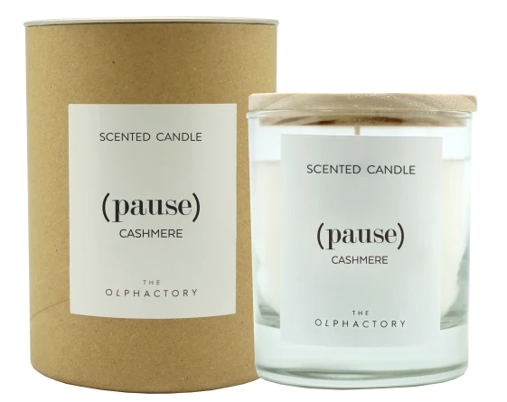 Duftlys "Pause" - Cashmere hvit
