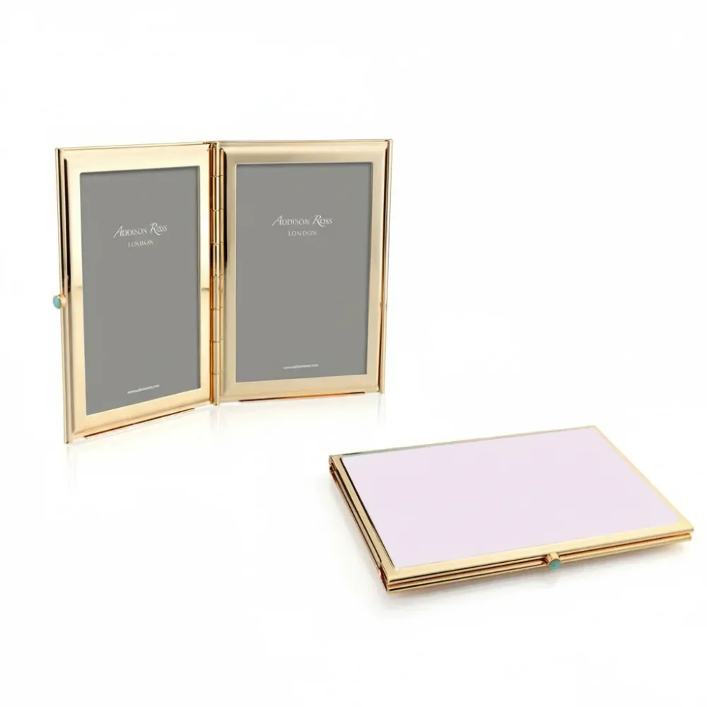 Pastell rosa og gull reiseramme