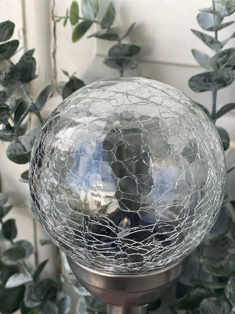 Fakkel med solceller - Glasskule