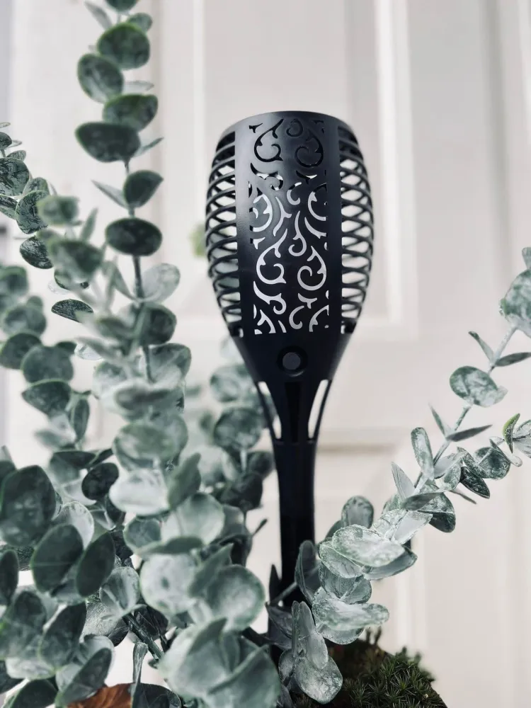 Solcelle fakkel Ekstra lystid - H 58cm