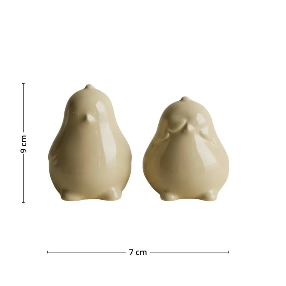 2-pk DBKD Chubby chicken keramikk 9 cm
