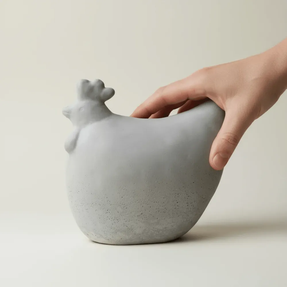 DBKD Concrete Hen 18 cm påskepynt