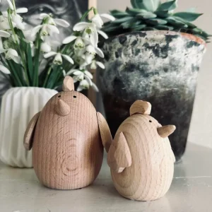 Høne 7cm – Bøk liten