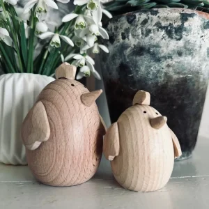 Høne 8,8cm – Bøk stor