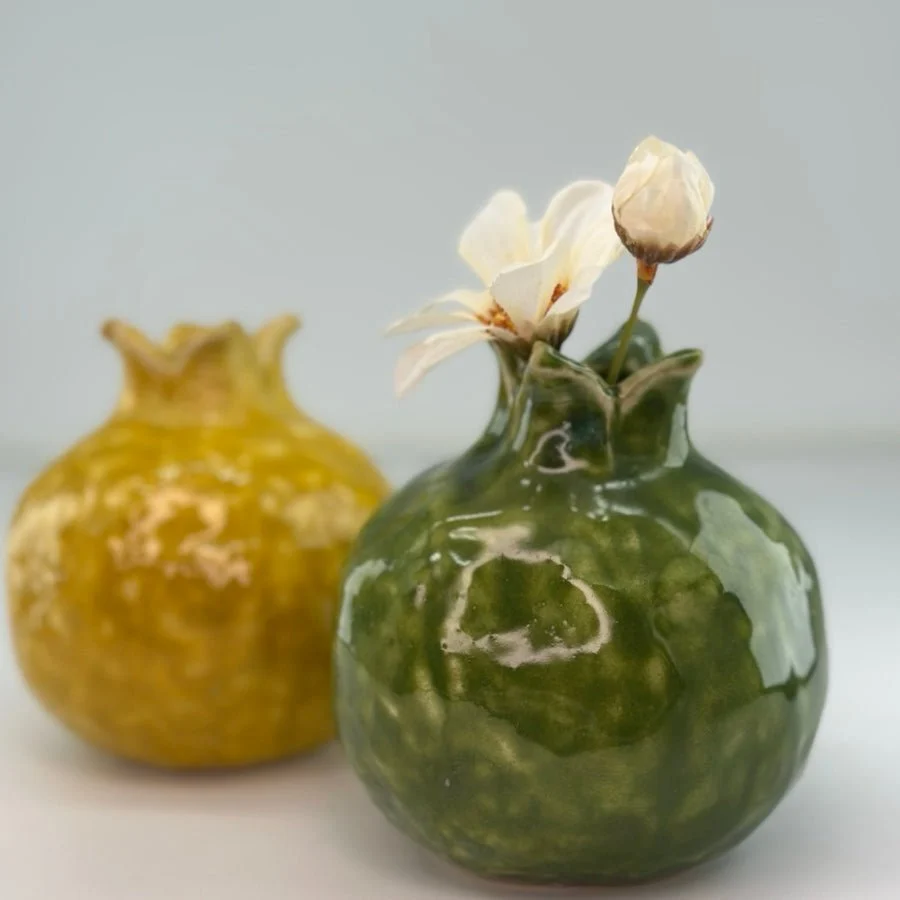 Vase granateple - grønn