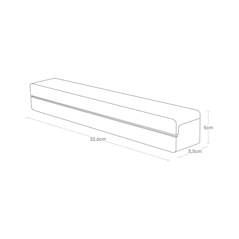 Magnetisk foliedispenser sort 32,5 cm