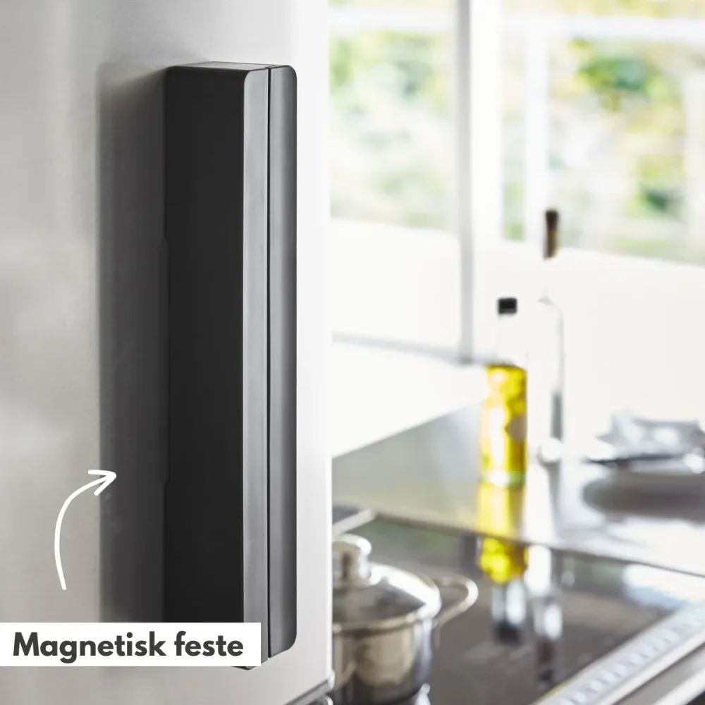 Magnetisk foliedispenser sort 32,5 cm