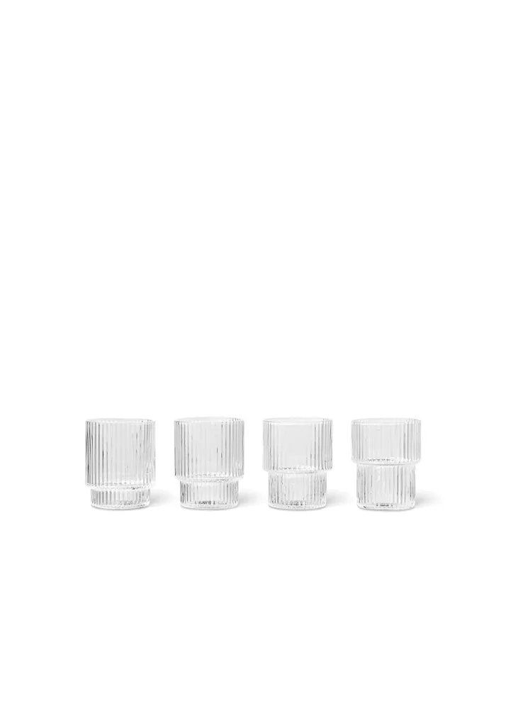 Ripple små glass, 4 stk