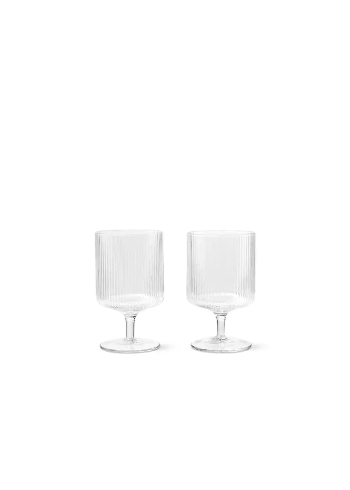 Ripple vinglass, 2 stk