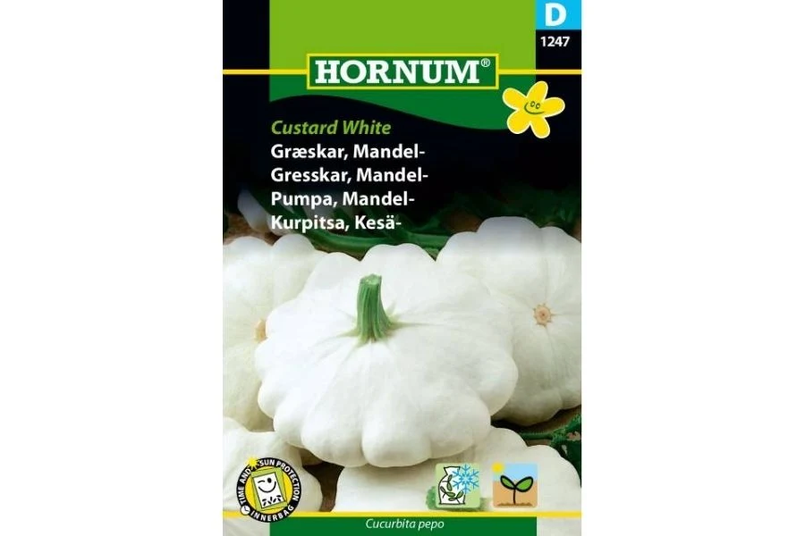 Gresskarfrø Mandel Custard White