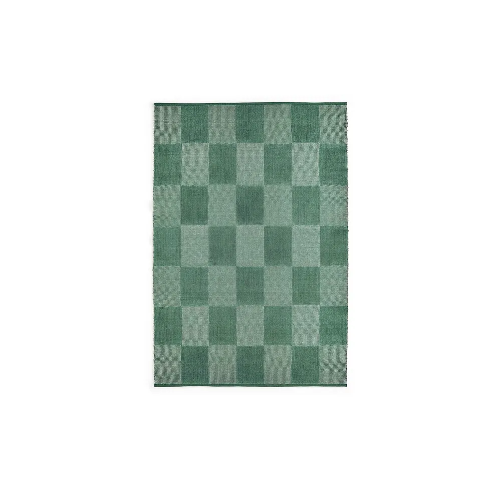 Gulvteppe Check Green 140x200