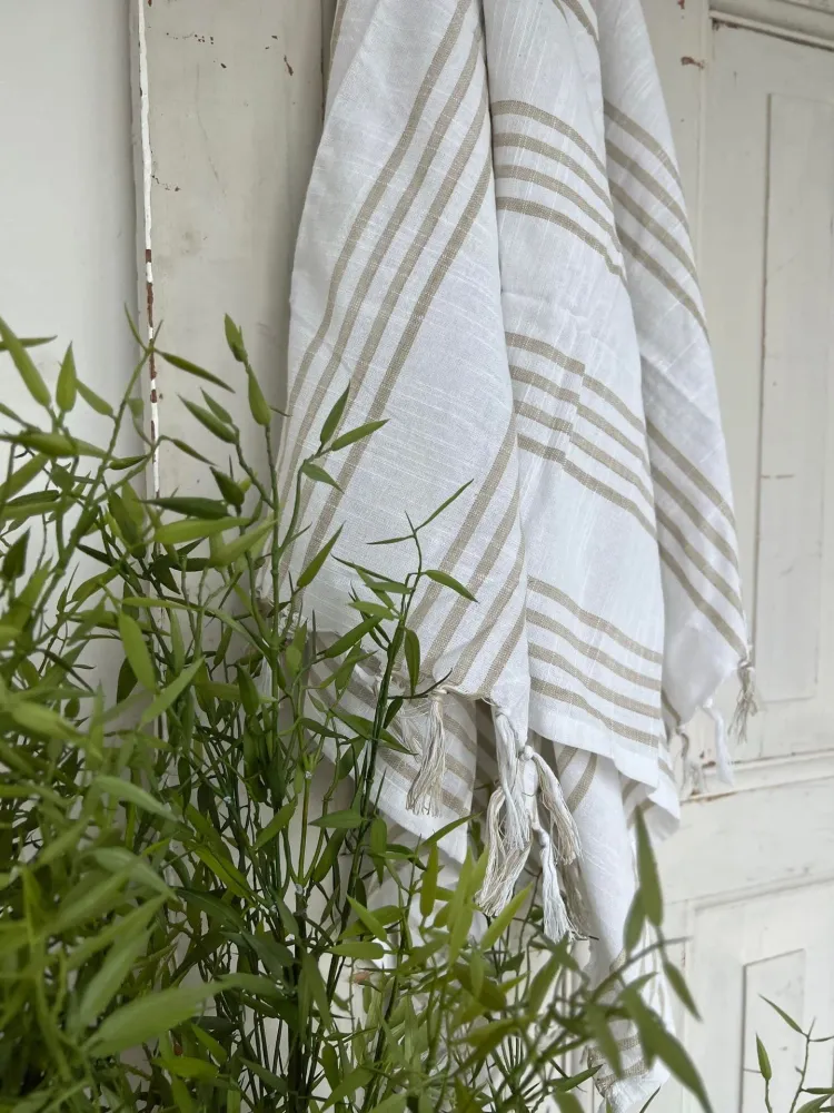 Hammam-håndkle - COTTON Beige Økotex