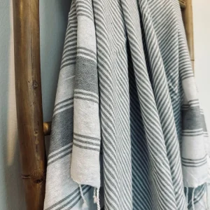 Hammam-håndkle - Grå stripe