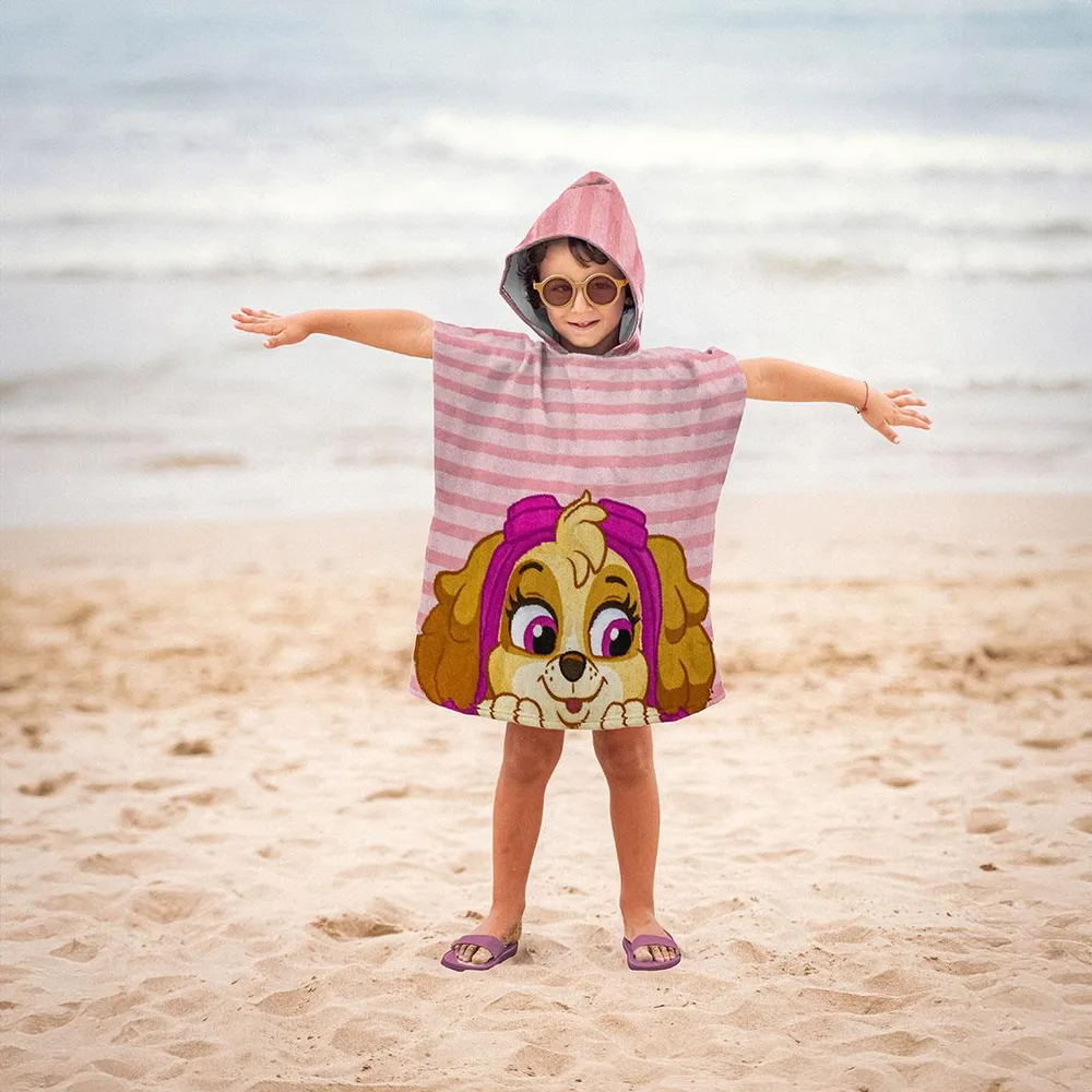Paw Patrol Badeponcho med Hette Skye