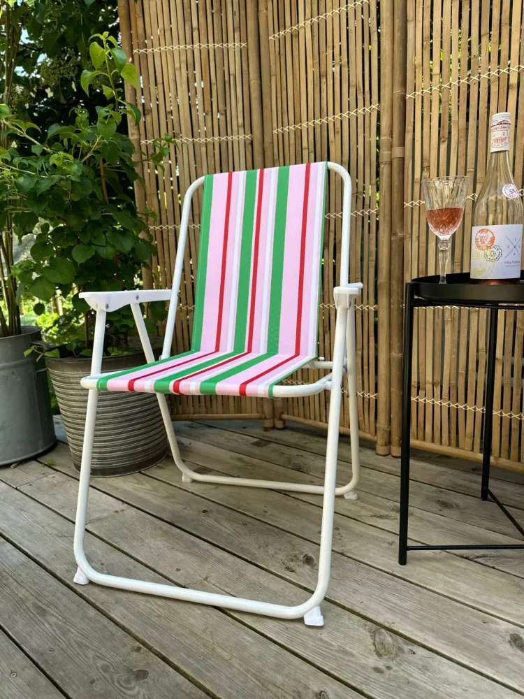 Campingstol Grønn / Rosa