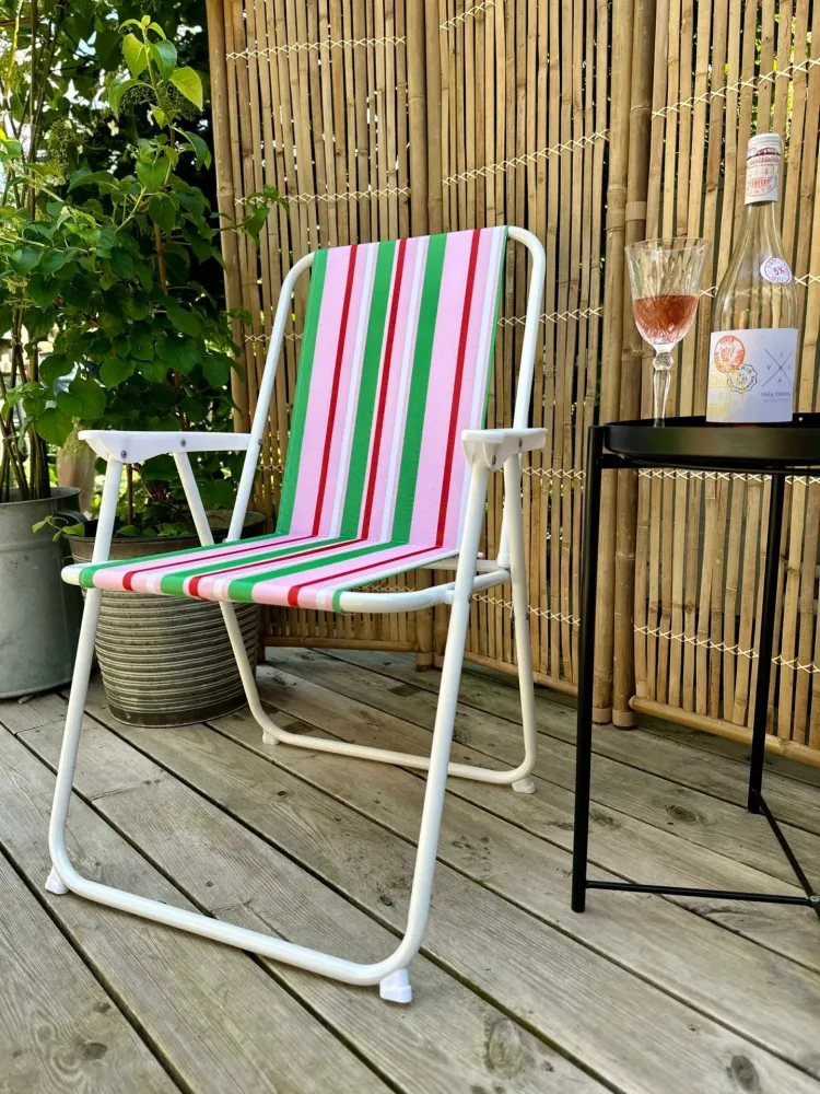 Campingstol Grønn / Rosa