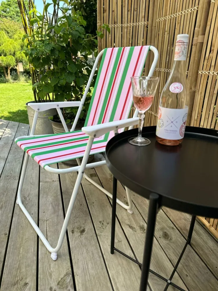 Campingstol Grønn / Rosa