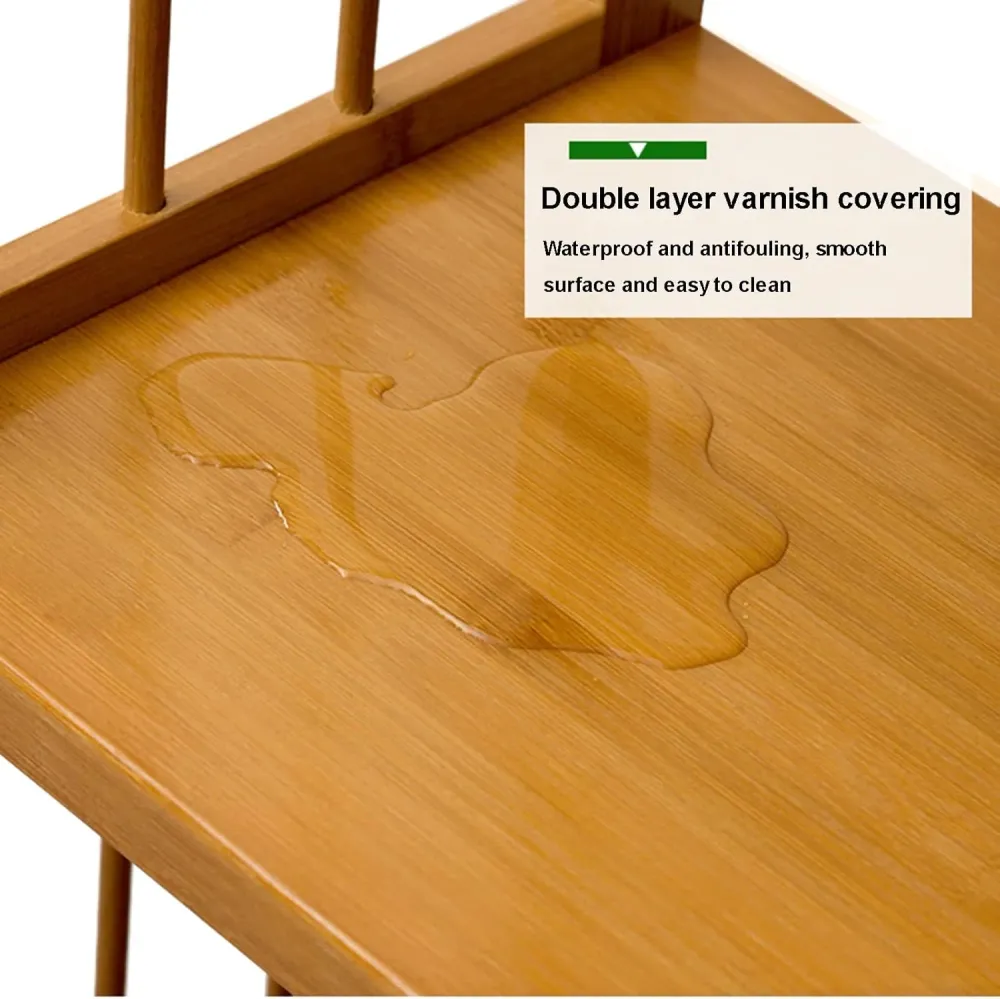 Moderne Bokhylle i Bambus – 6 Hyller