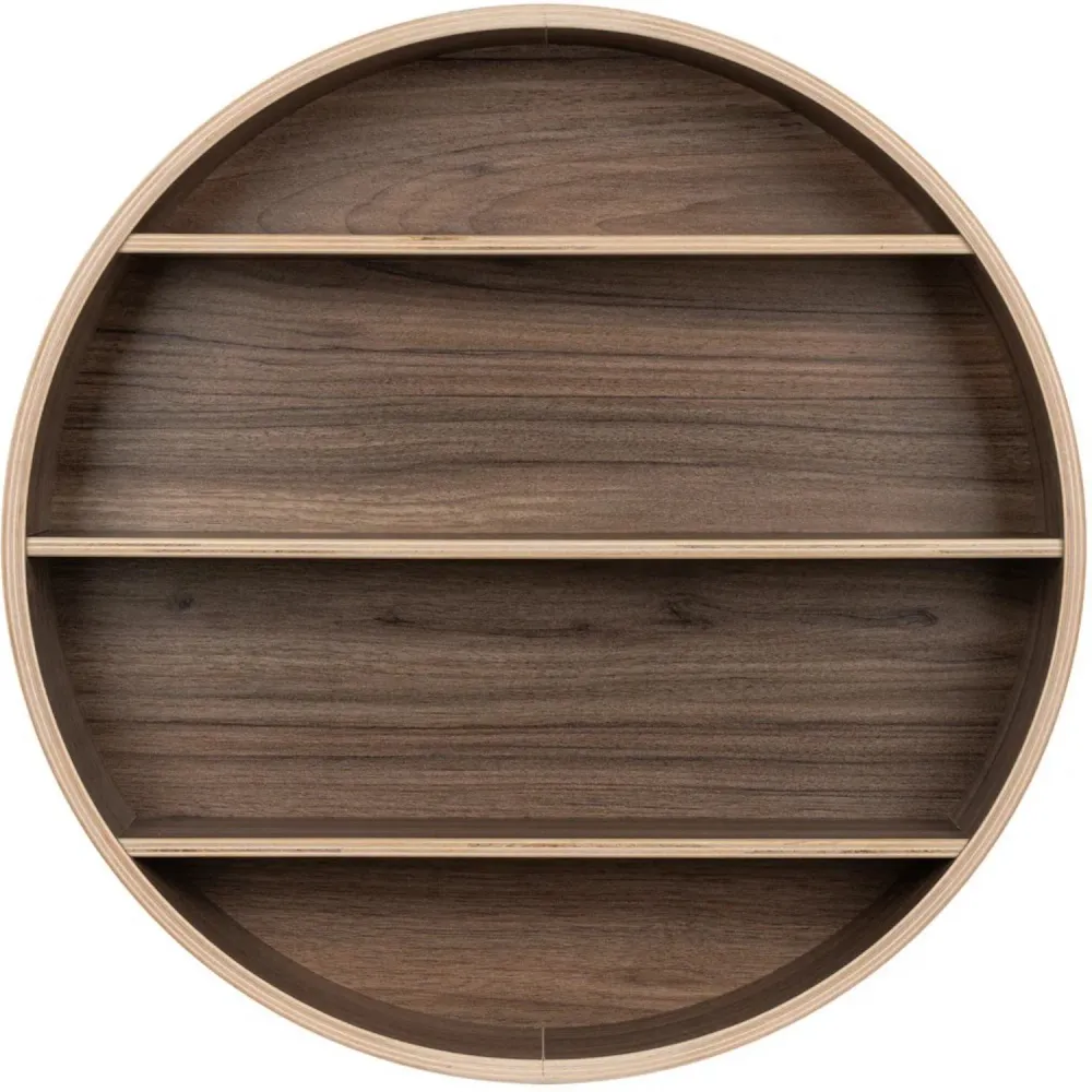 Curve Lab Walnut Round Hylle