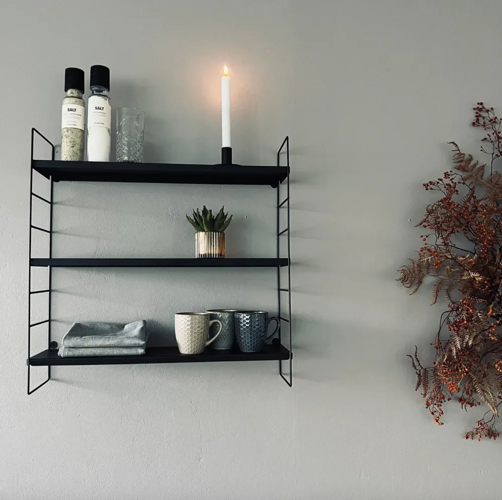 Hylle KITCHEN - svart metall