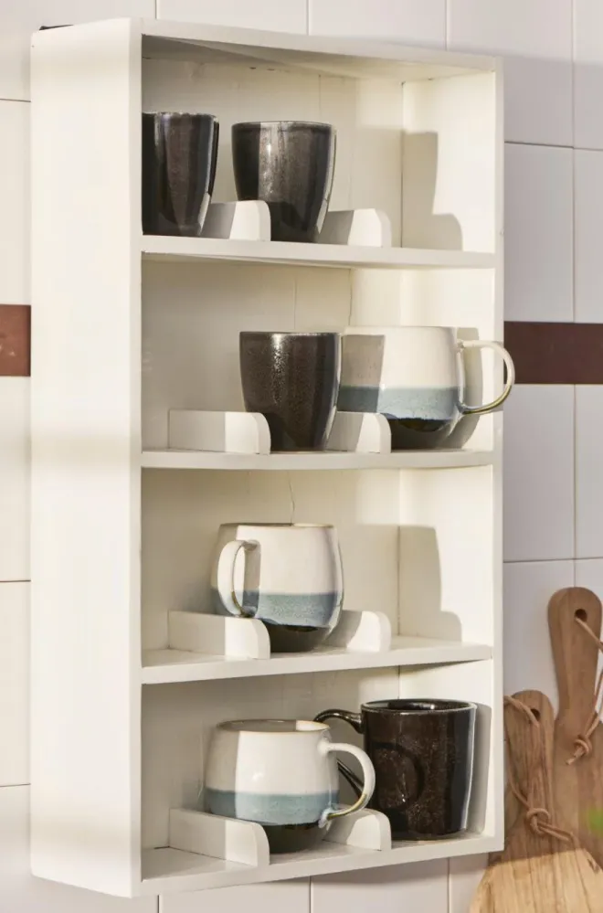 Hylle med oppdelte rom – Small white