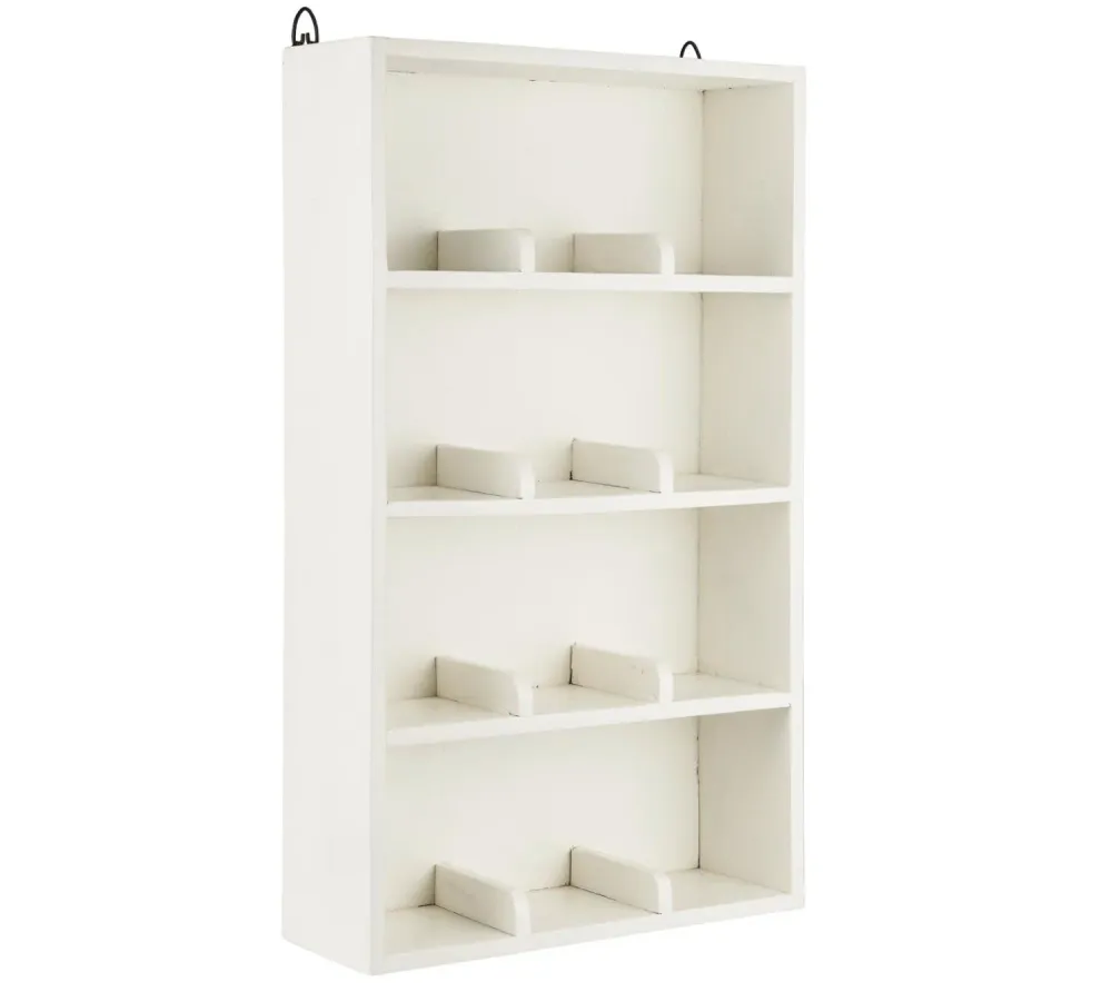 Hylle med oppdelte rom – Small white