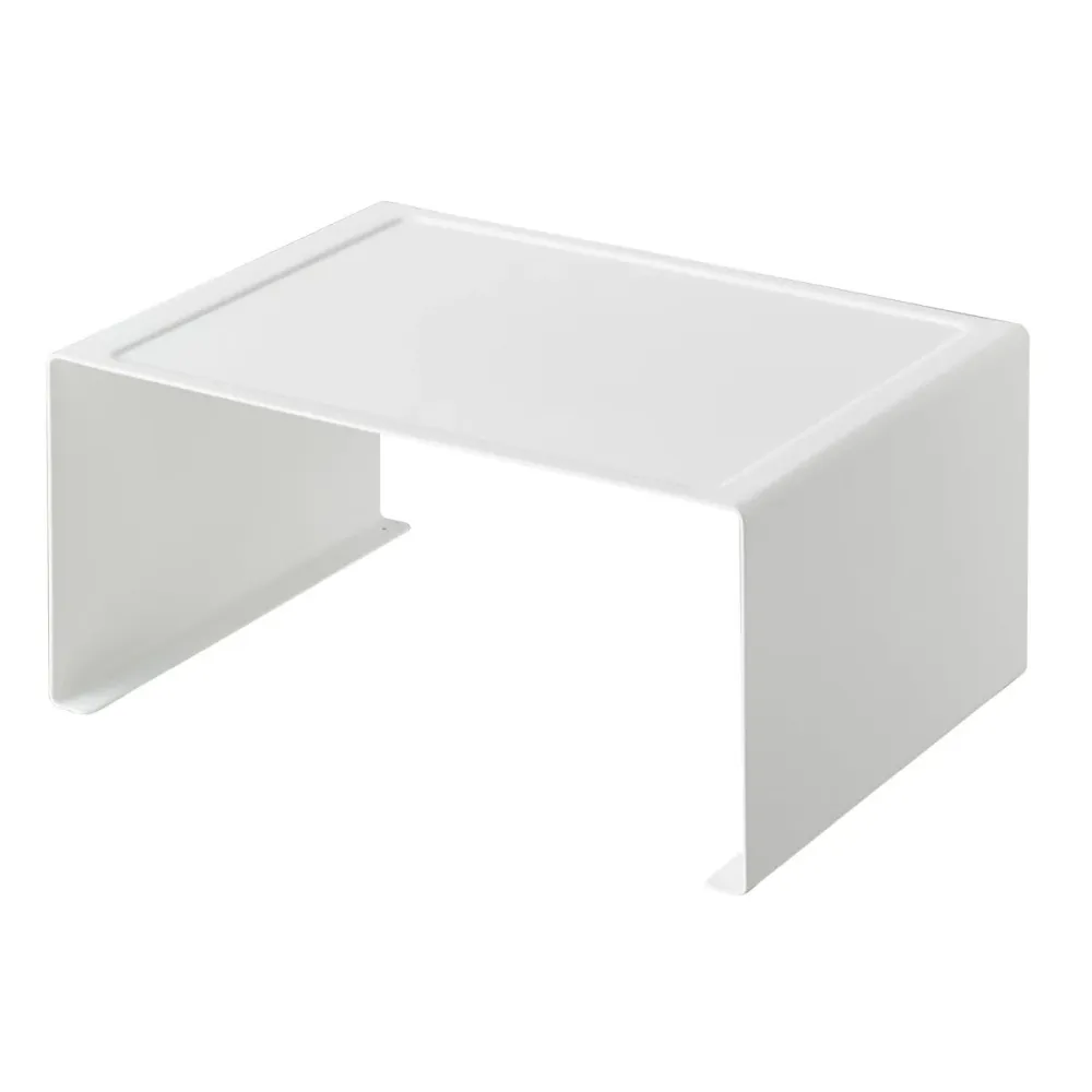Stabelbar hylle bred hvit 30,5 x 14 cm