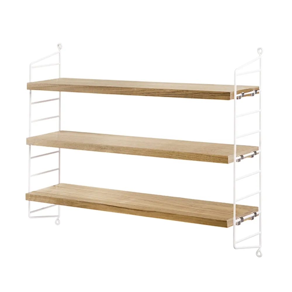 String Pocket Hylle Hvit/Eik