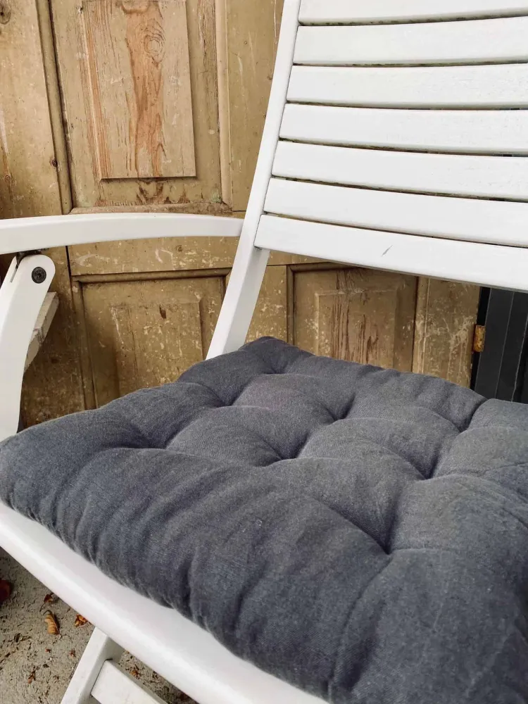 Futon-hynde i lin – koksgrå