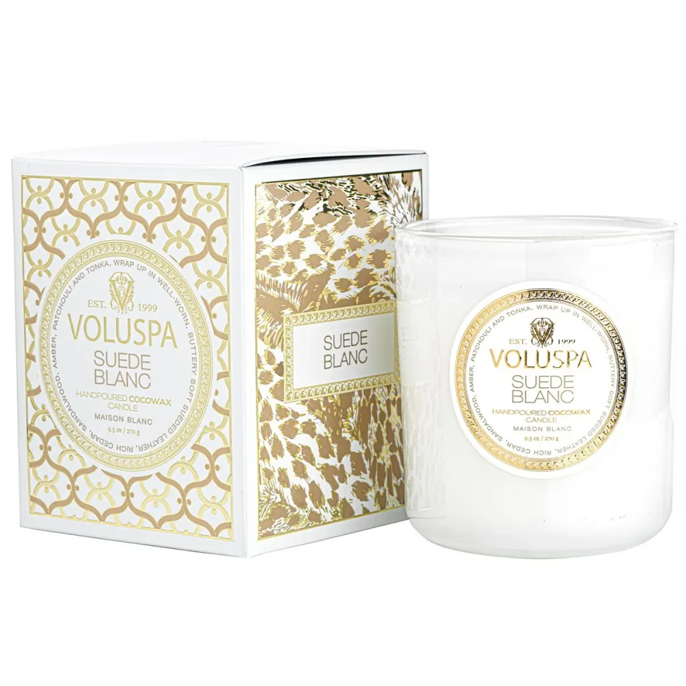 BOXED CANDLE 60T Suede Blanc