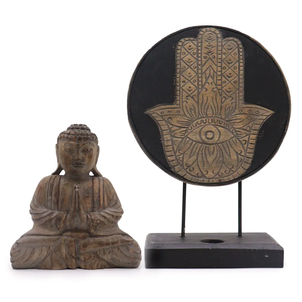 Buddha Feng Shui Hamsa Sett, Grå