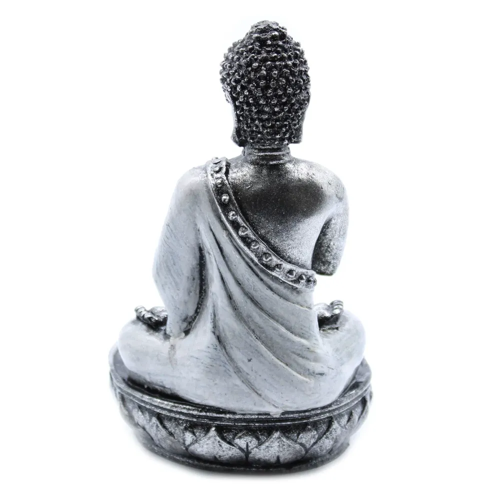 Buddha harpiks lysestake, hvit medium