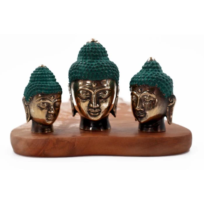 Buddha hode statuer sett med 3