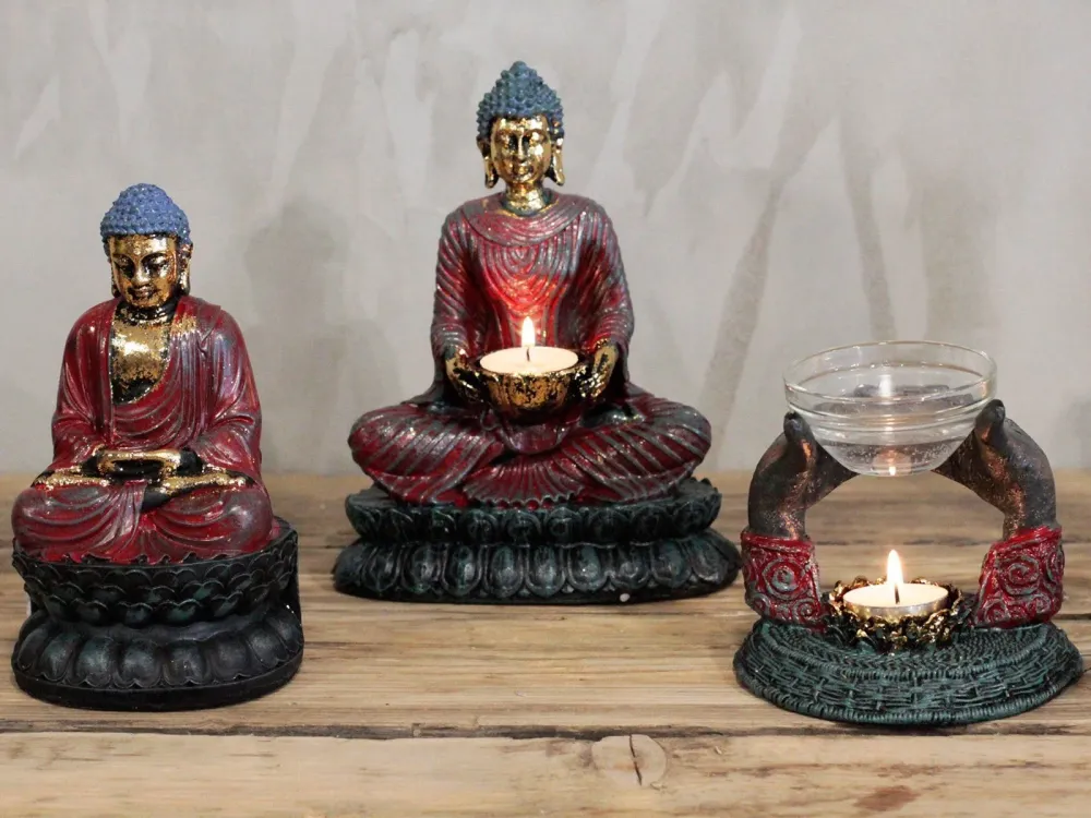 Buddha Lysestake Antikk