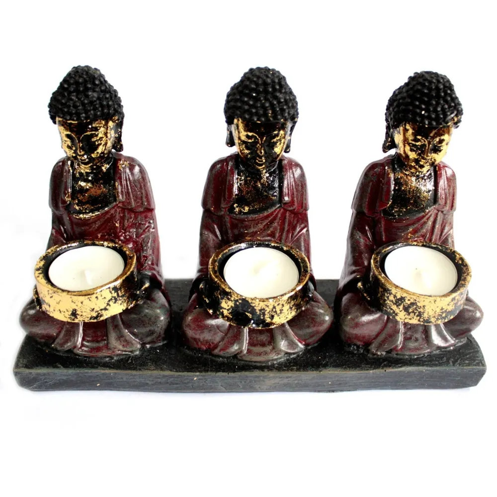 Buddha-lysestake antikk tre hengivne