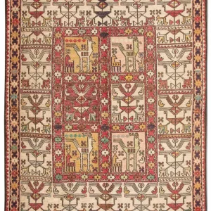 Kelimteppe - Orientalsk - 97 x 75 cm - rød