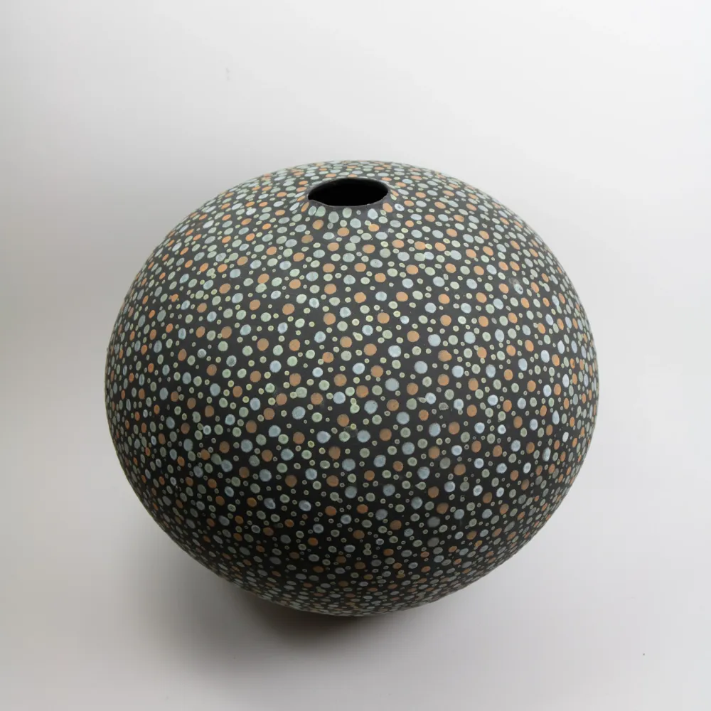 Kulevase Sort/Prikker H27cm