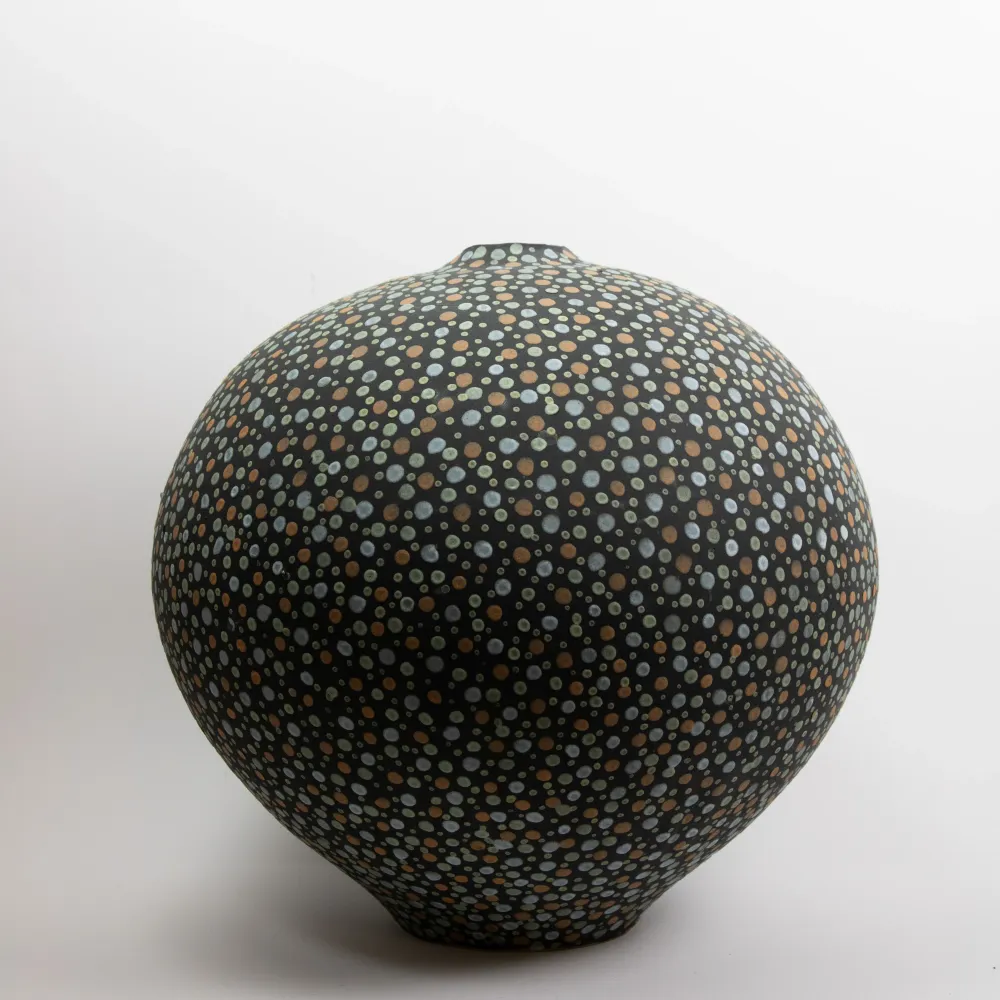 Kulevase Sort/Prikker H27cm