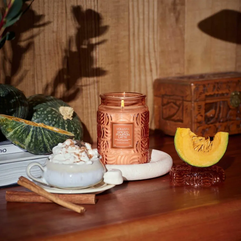 LARGE GLASS JAR Spiced Pumpkin Latte