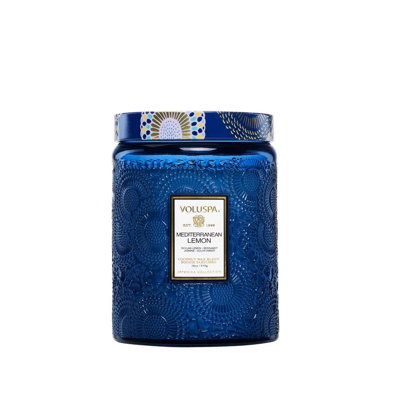 Large Jar Candle, 100 tim, 455 g Mediterranean Lemon