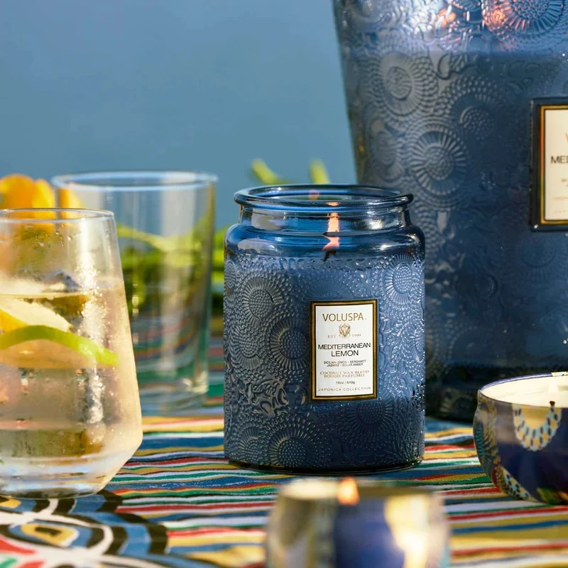Large Jar Candle, 100 tim, 455 g Mediterranean Lemon
