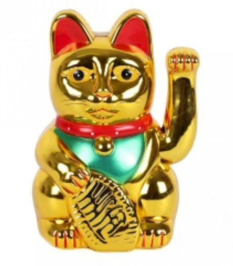 Maneki Neko Pengekatt Gull 15cm