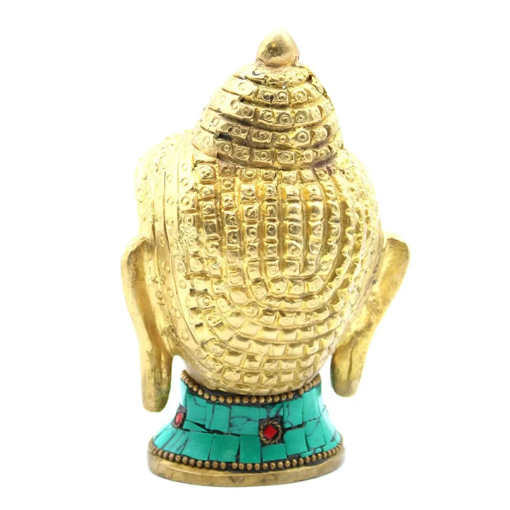 Messing Buddha Statue Stor Hode 11.5 cm