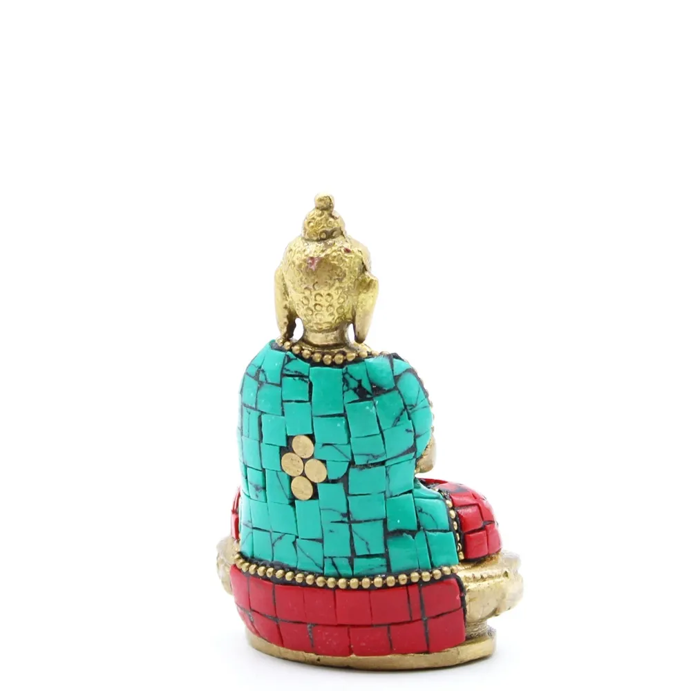 Messing Buddha Statue Velsignelsesstilling 7.5 cm