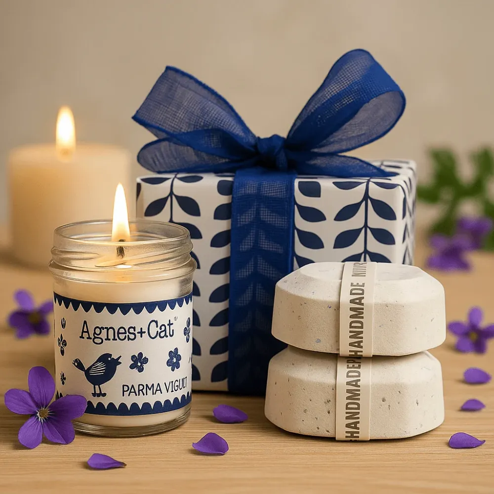 Parma Violet Lys Gaveeske, 2 Badefizzere