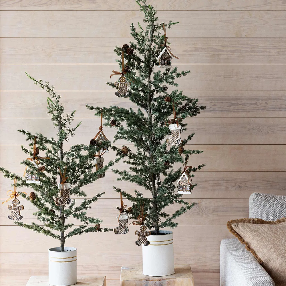 Pepperkakestrømpe julepynt 4 stk