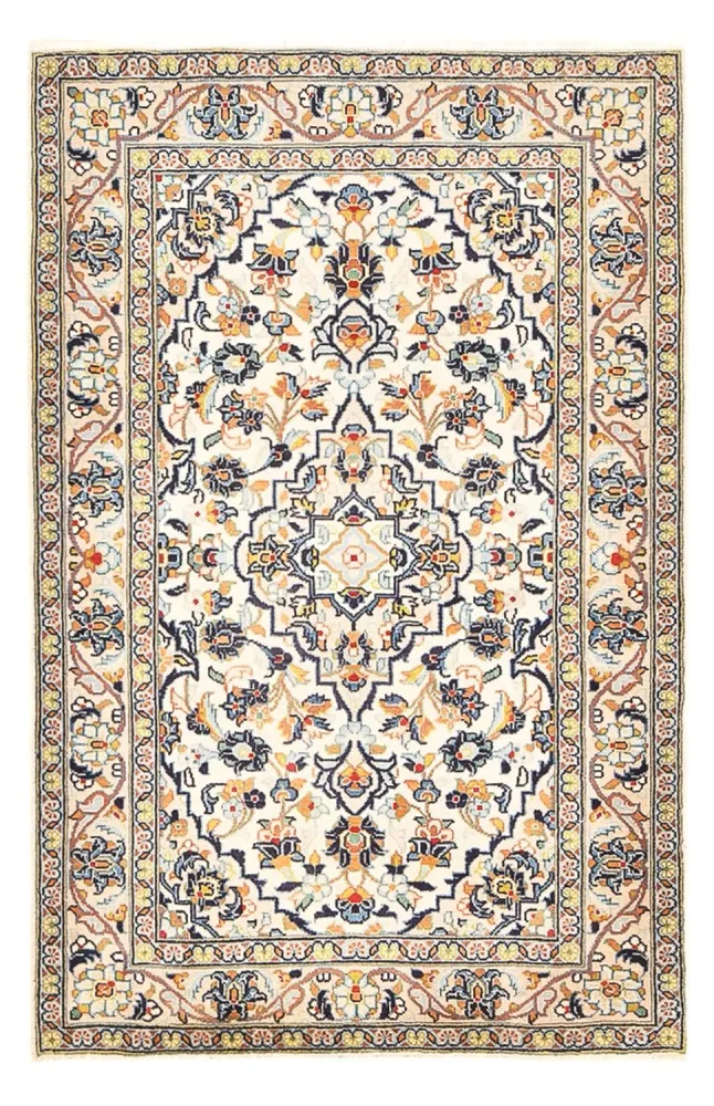 Persisk teppe - Keshan - 147 x 95 cm - lys beige
